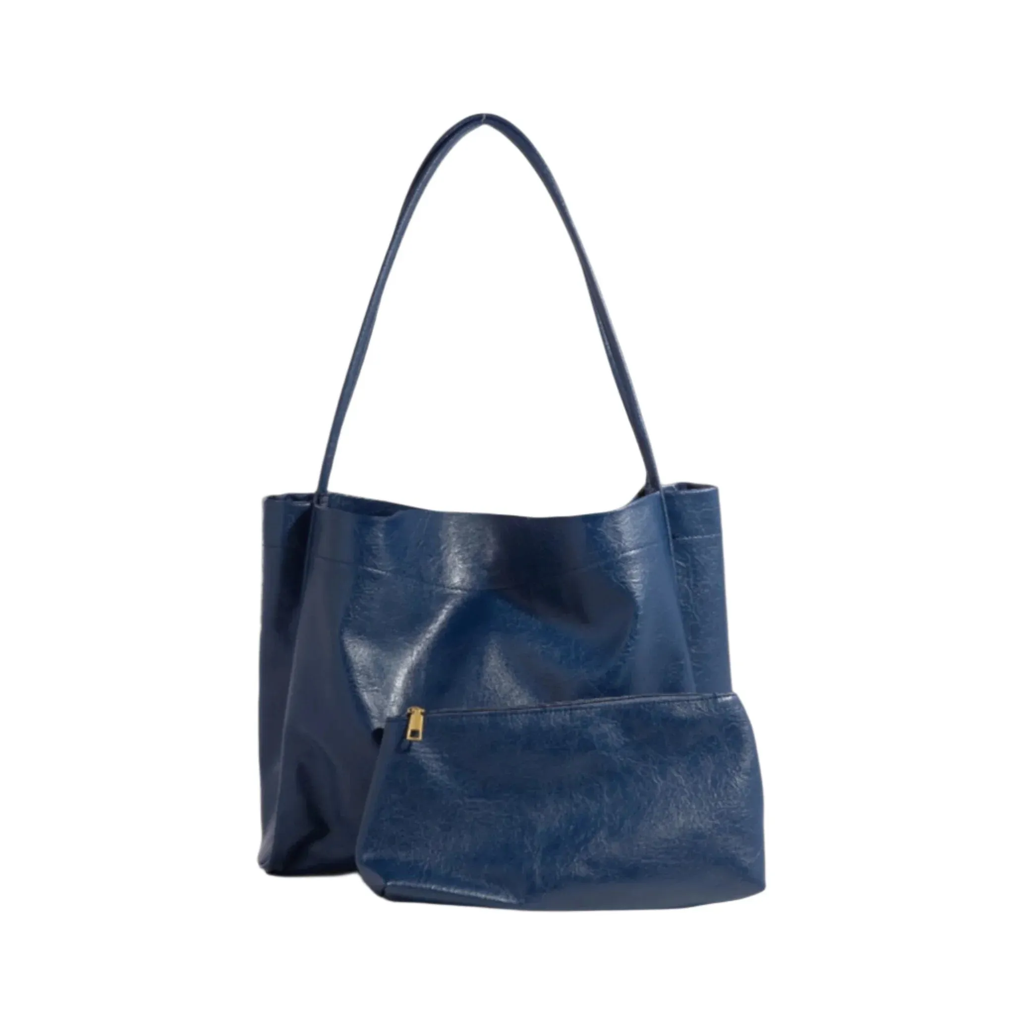 2 in 1 Simple Modern Faux Leather Tote Bag