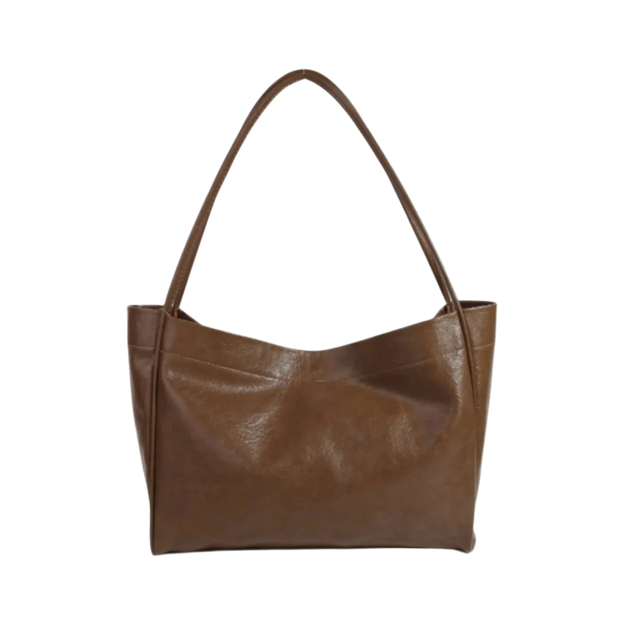 2 in 1 Simple Modern Faux Leather Tote Bag