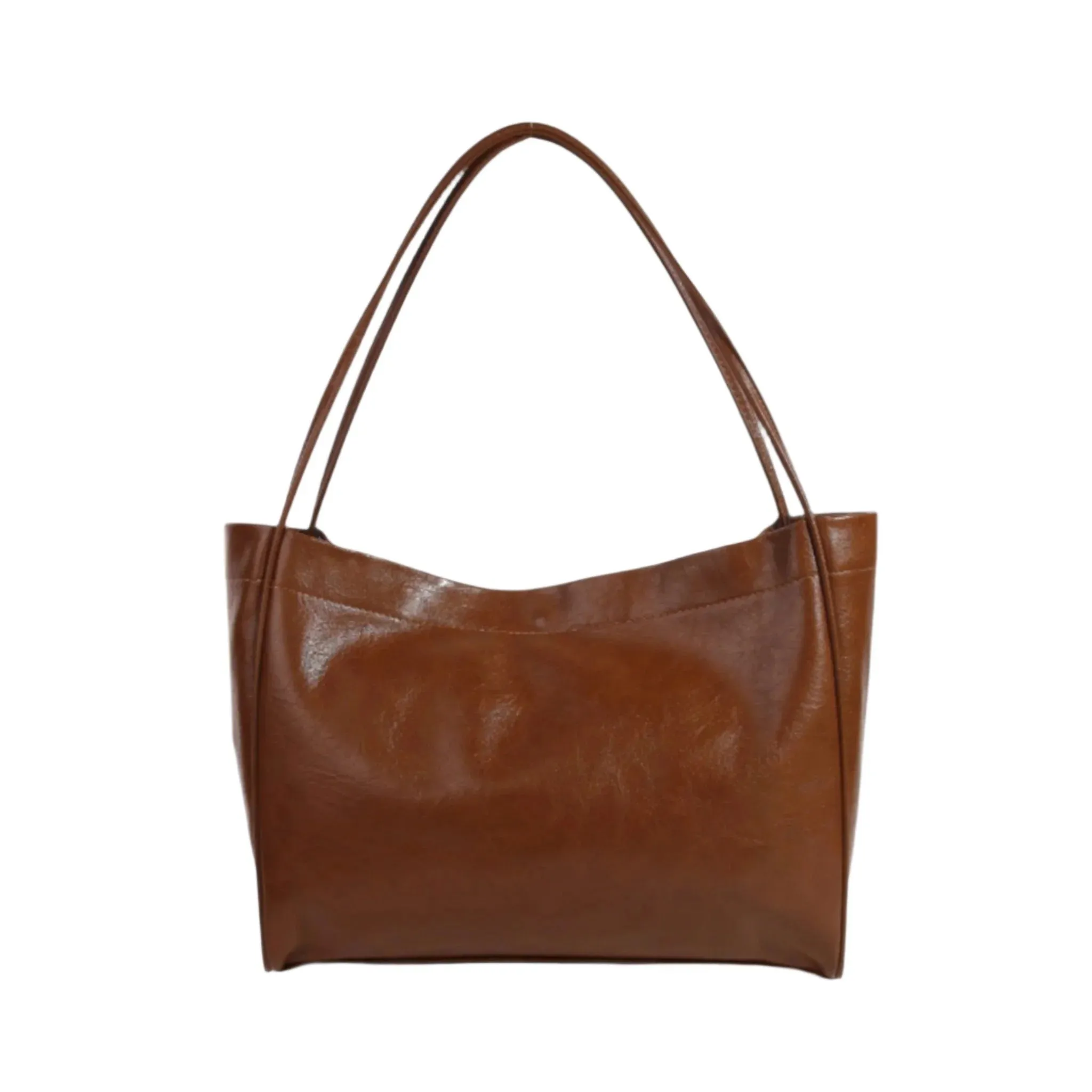 2 in 1 Simple Modern Faux Leather Tote Bag