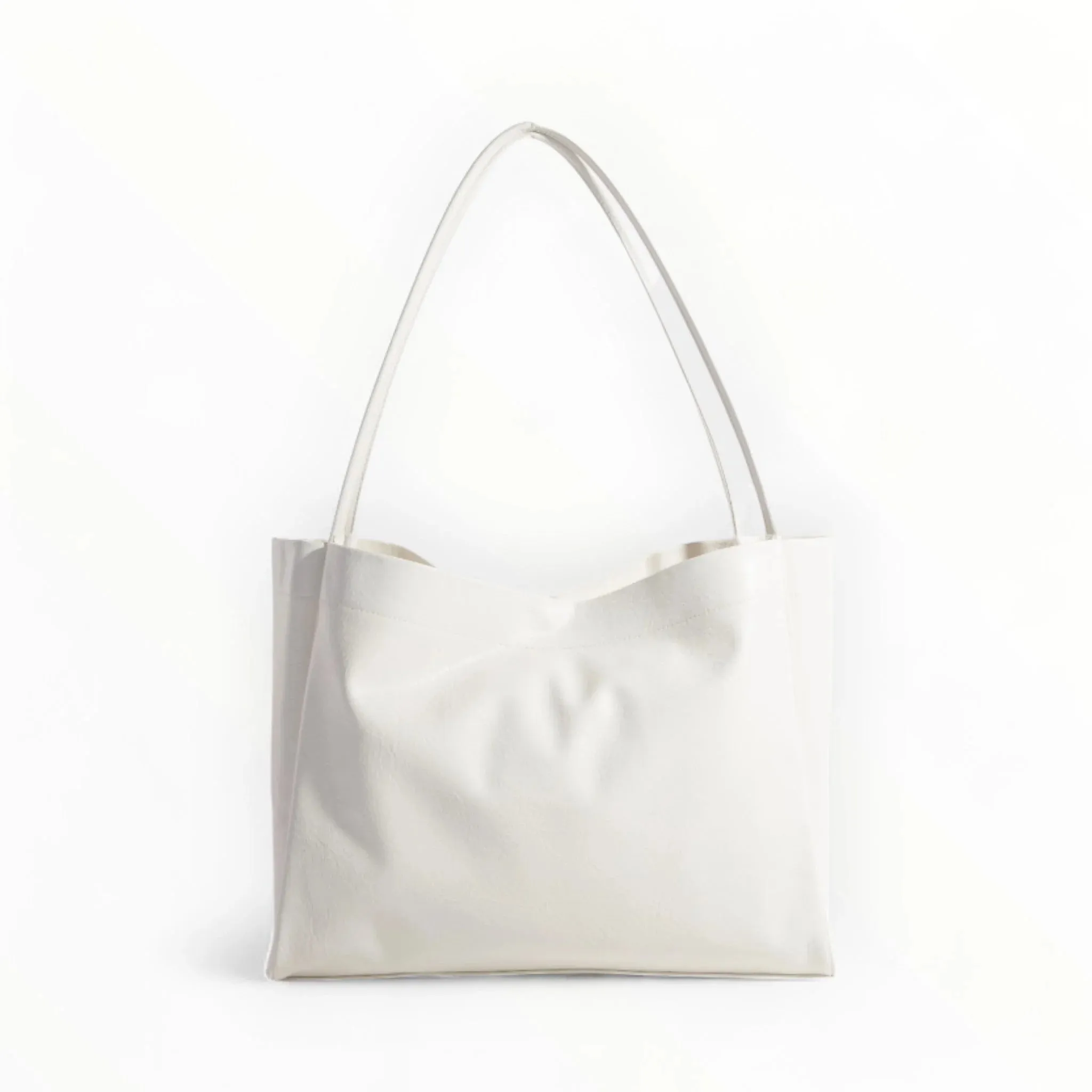 2 in 1 Simple Modern Faux Leather Tote Bag