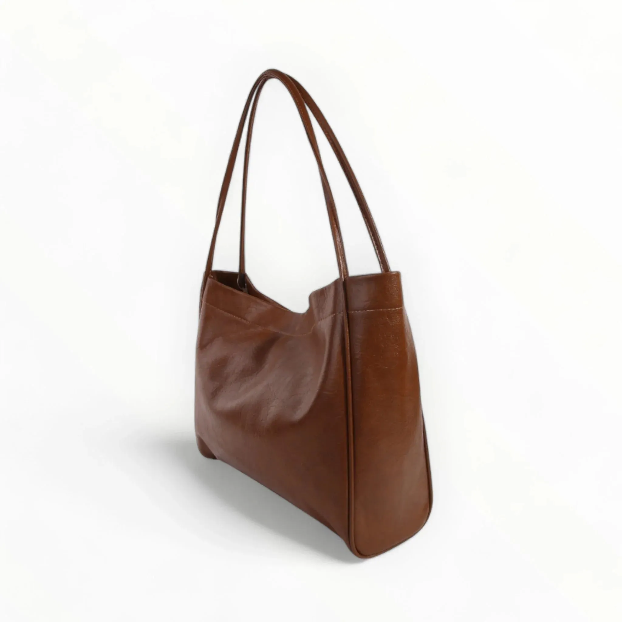 2 in 1 Simple Modern Faux Leather Tote Bag