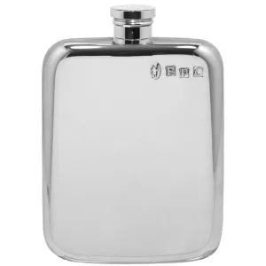 4oz Plain Curved Edge Pewter Hip Flask