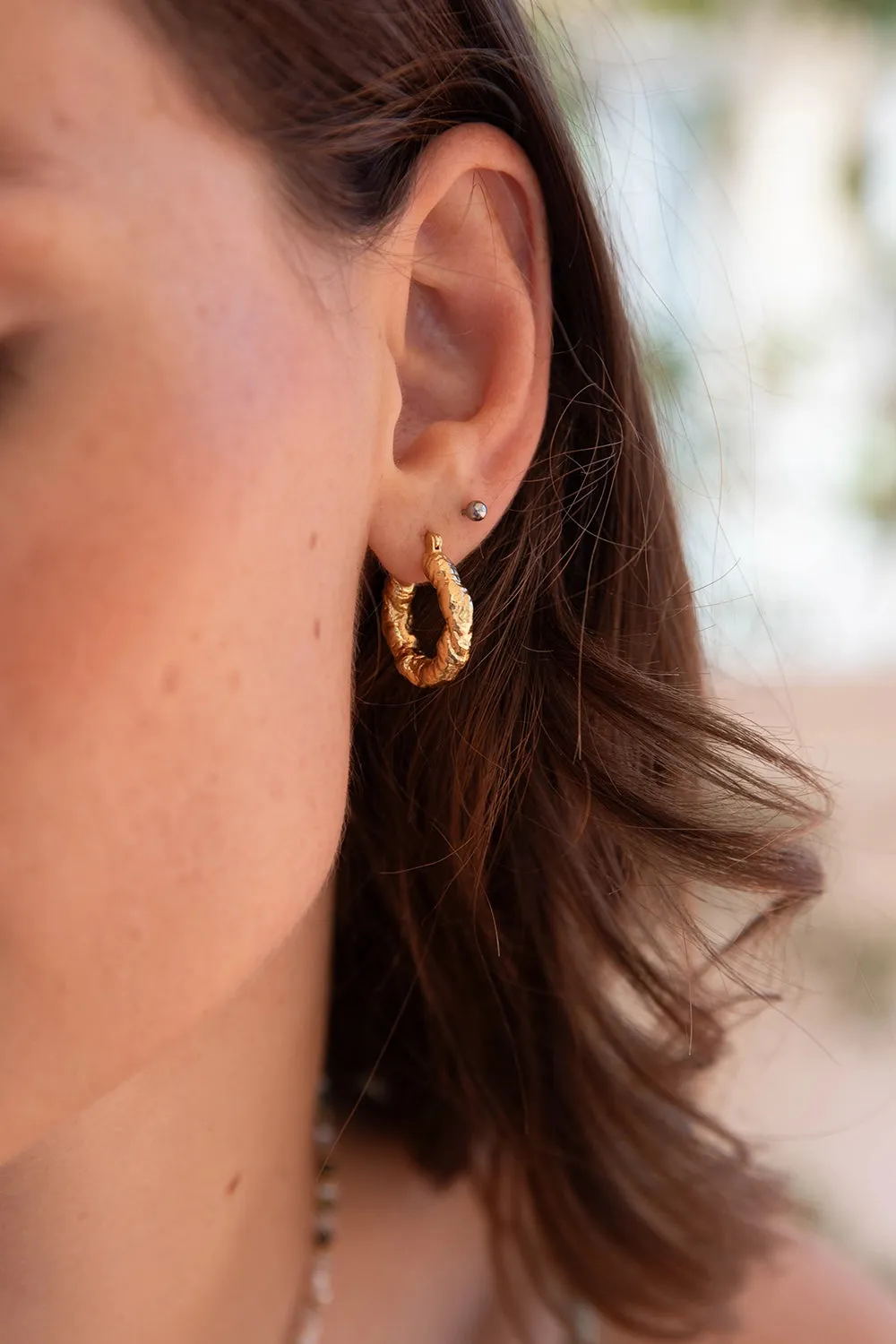 Amalfi Molten Hoops 14K Gold Plated