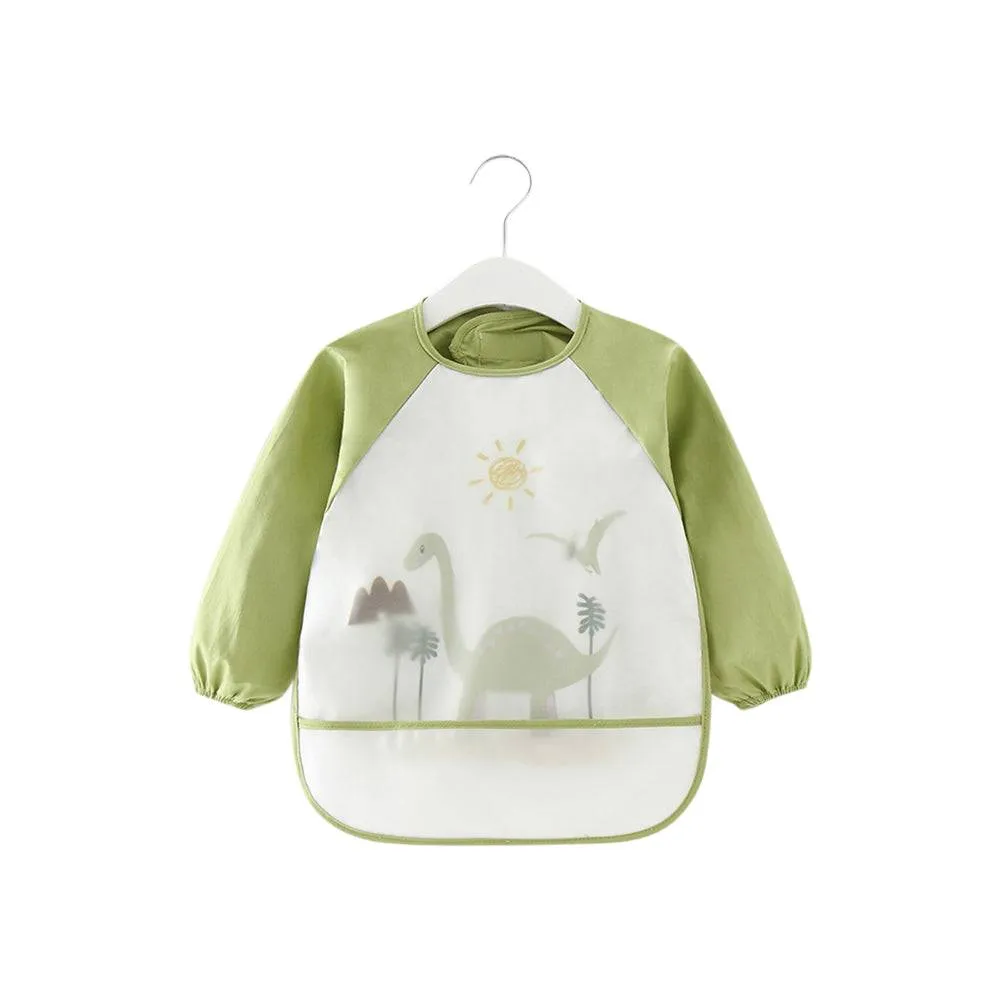 Baby Long Sleeve Apron Smock Bib Jurassic