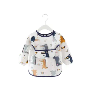 Baby Long Sleeve Apron Smock Bib Walk The Dinosaur