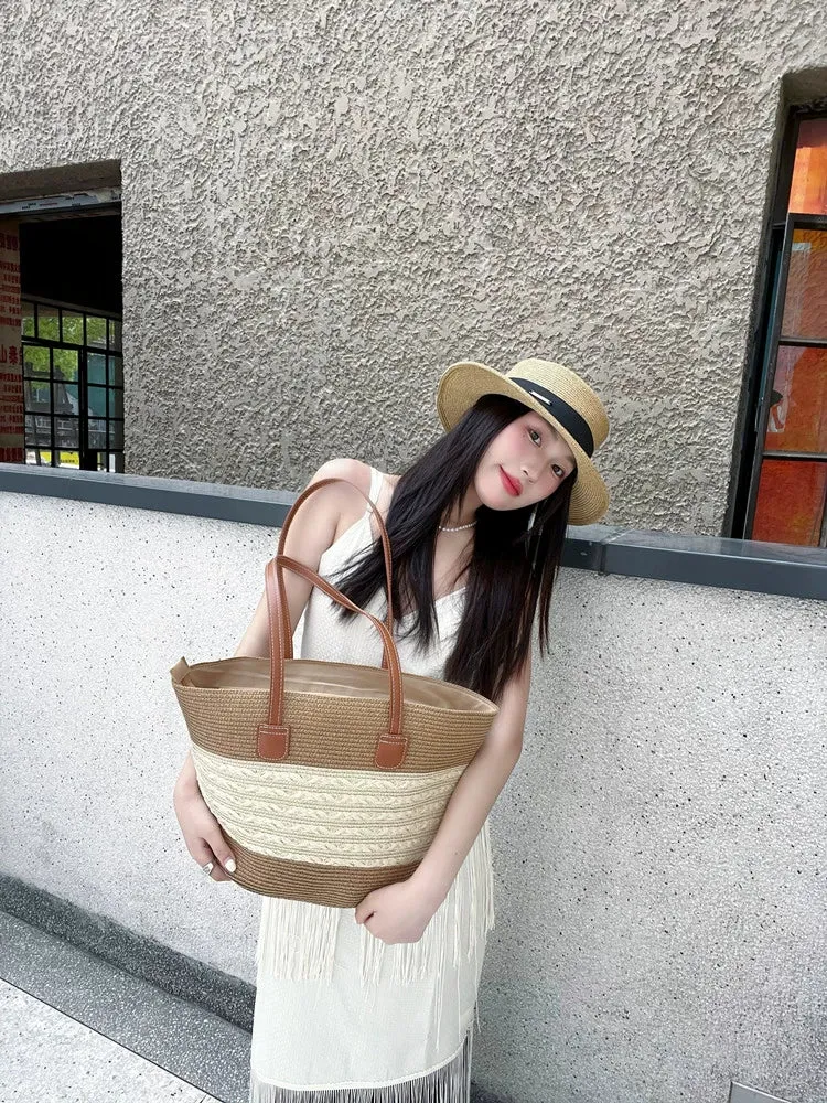 Bag Female Beach Vacation Style Seaside Woven Bag