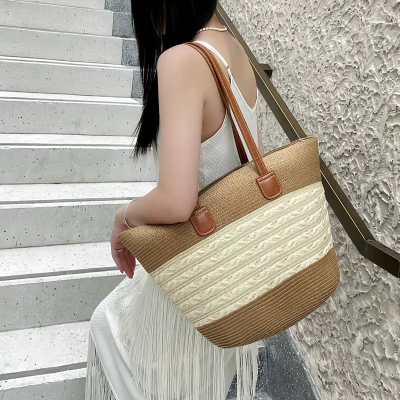 Bag Female Beach Vacation Style Seaside Woven Bag