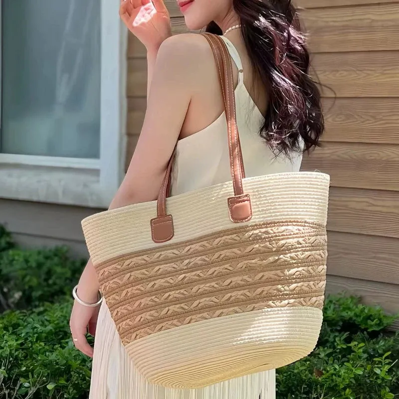 Bag Female Beach Vacation Style Seaside Woven Bag