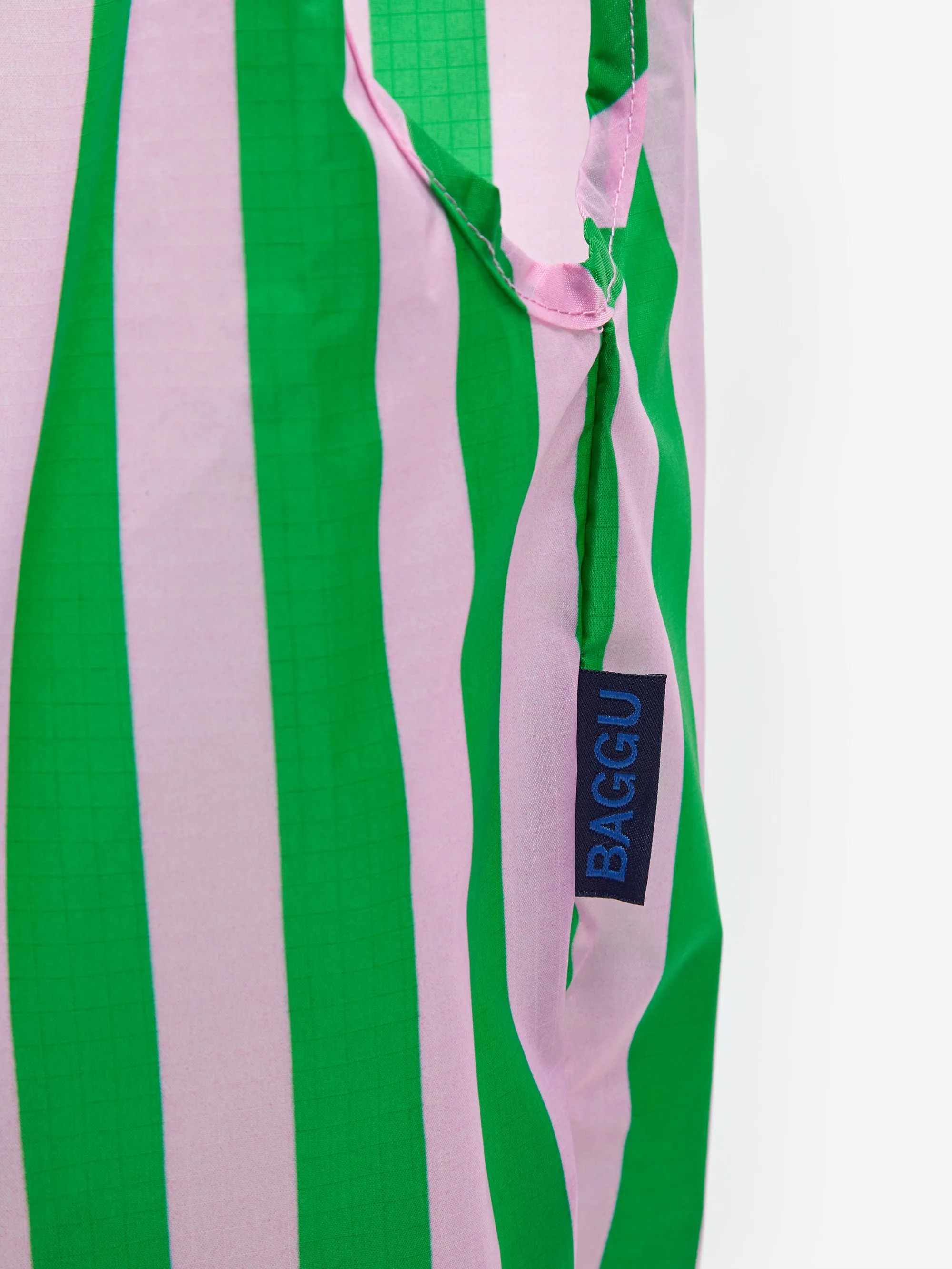 BAGGU Standard Baggu - Pink Green Awning Stripe