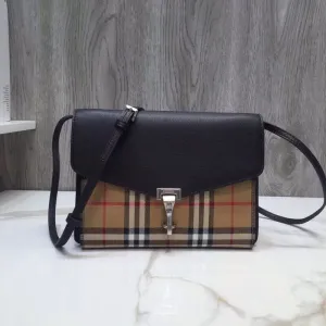 BB Small Vintage Check And Crossbody Bag Black For Women, Bags 9in/24cm