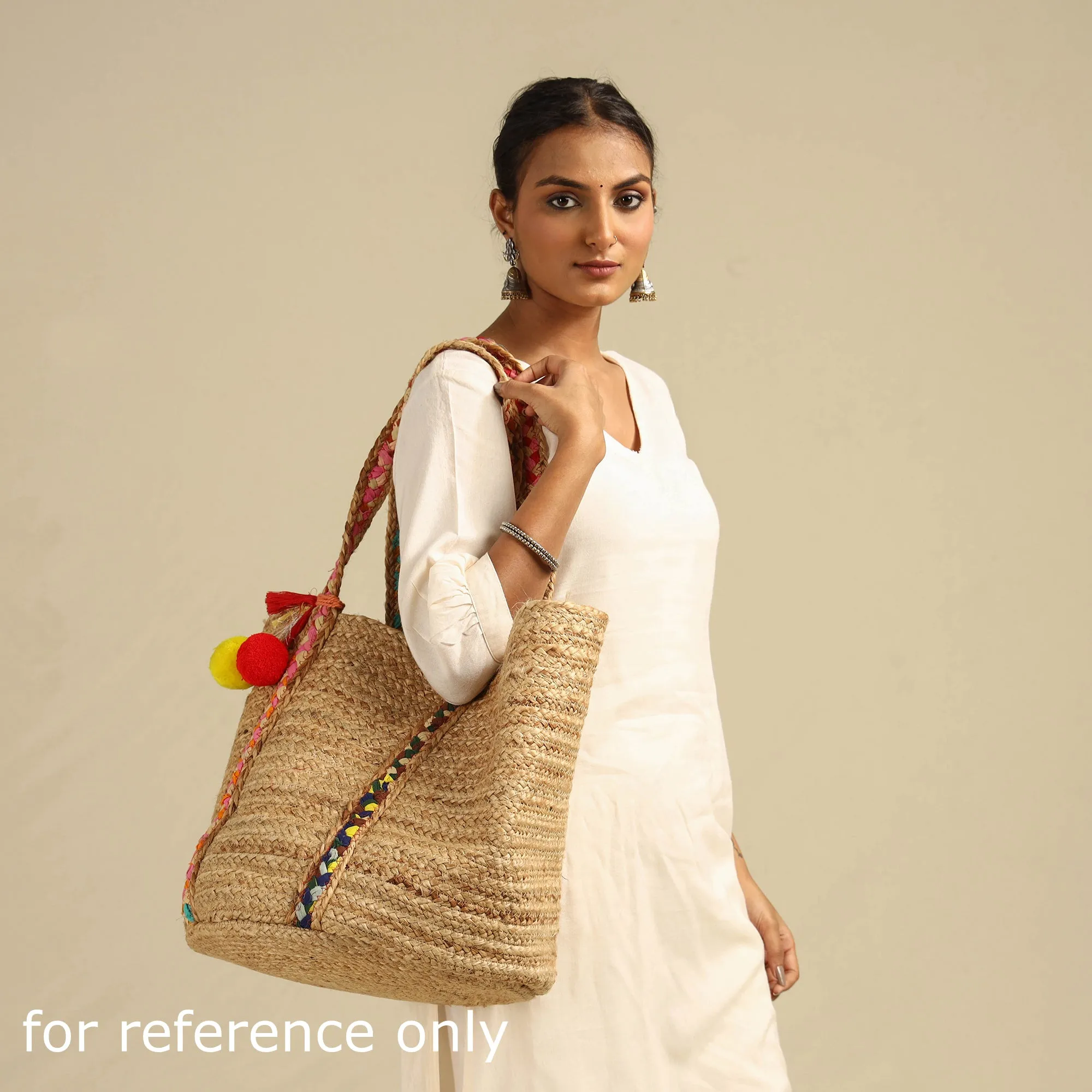 Beige - Handcrafted Multipurpose Jute Shopping Bag