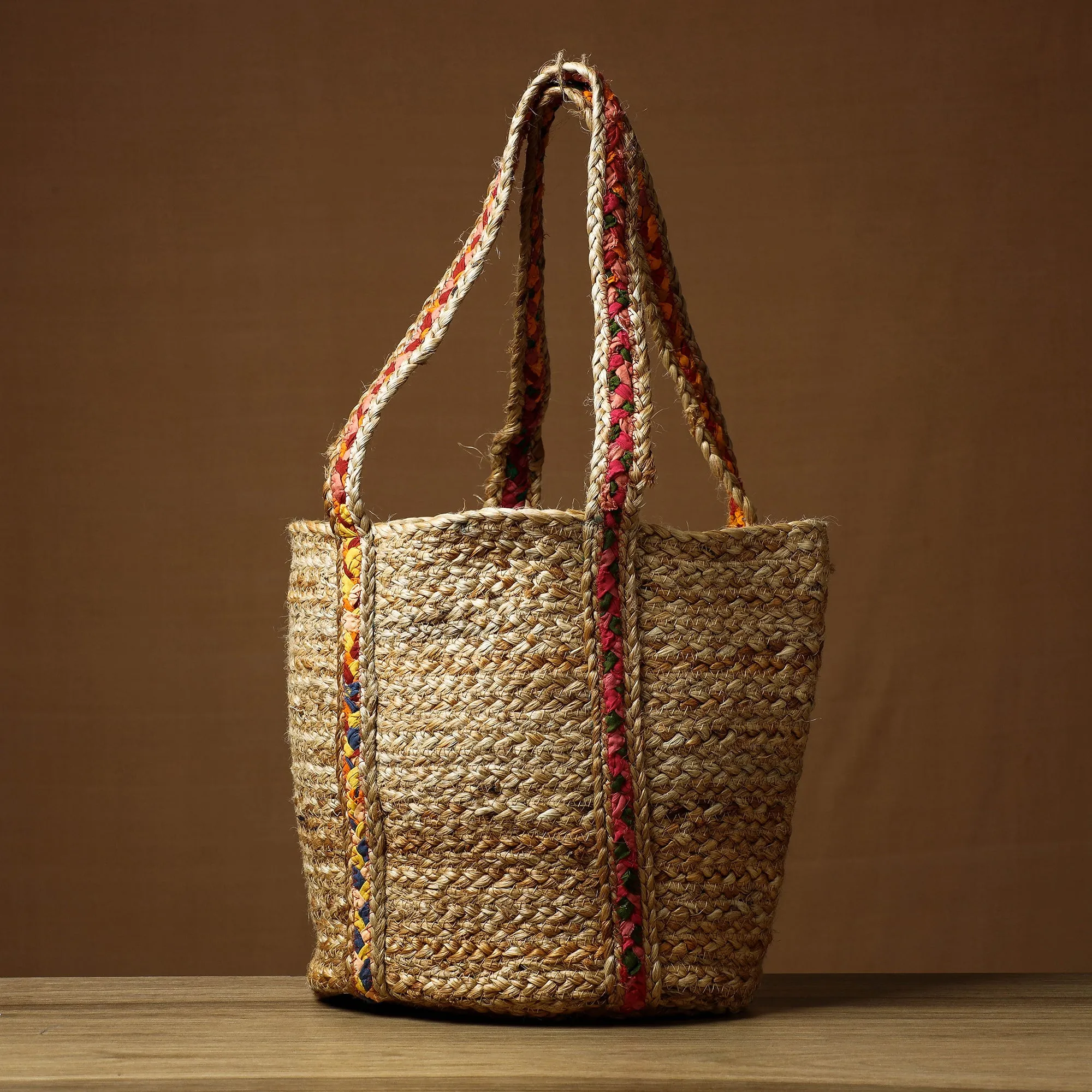 Beige - Handcrafted Multipurpose Jute Shoulder Bag