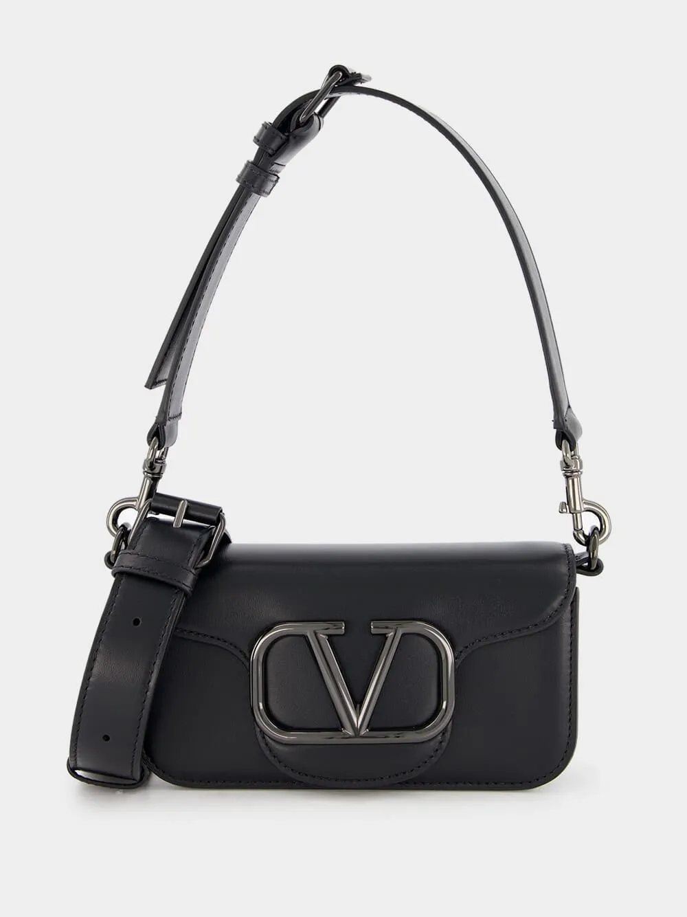 Black Mini Locò Crossbody Calfskin Bag