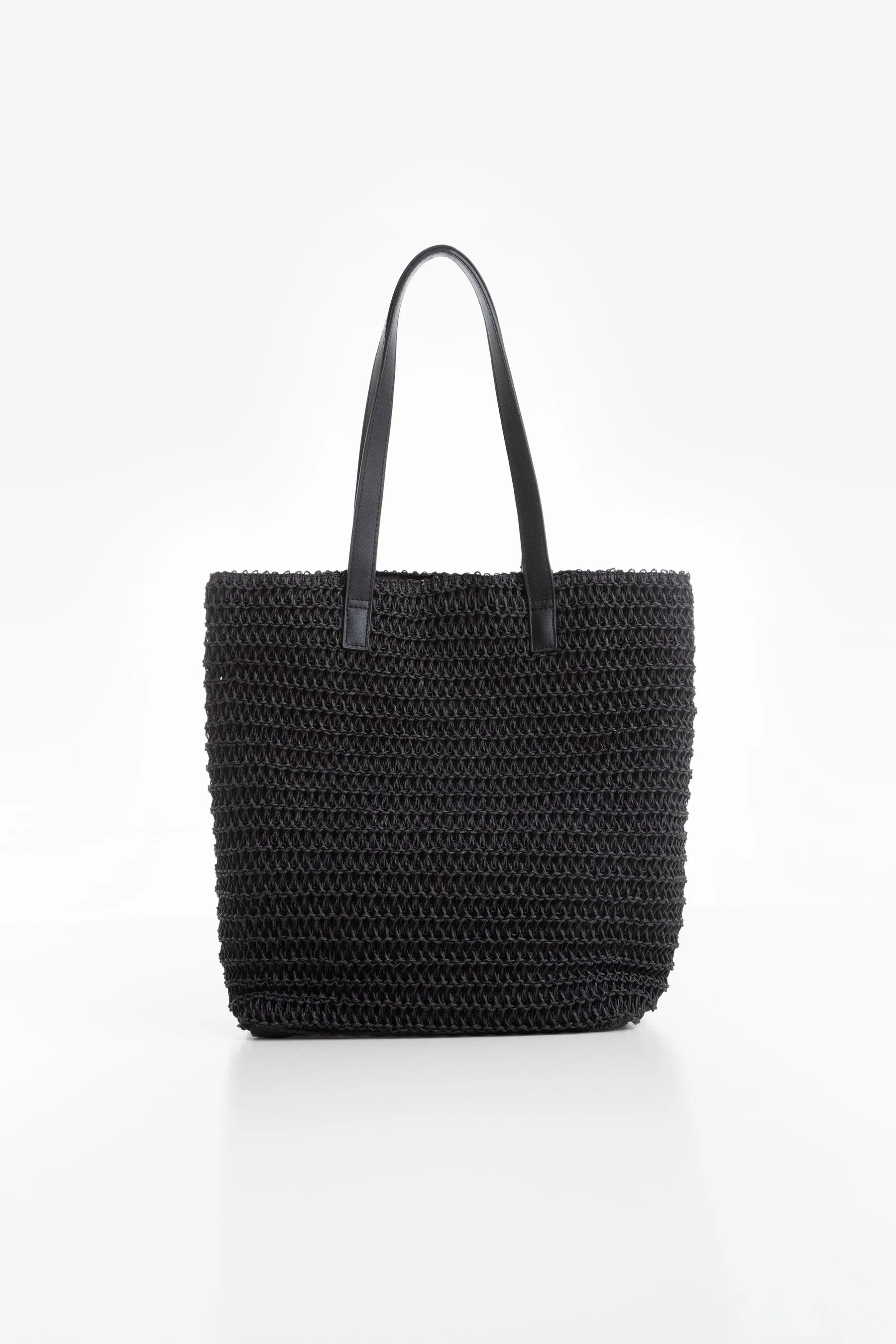 Black Straw Bag