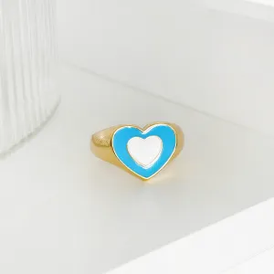 Blue Heart Ring