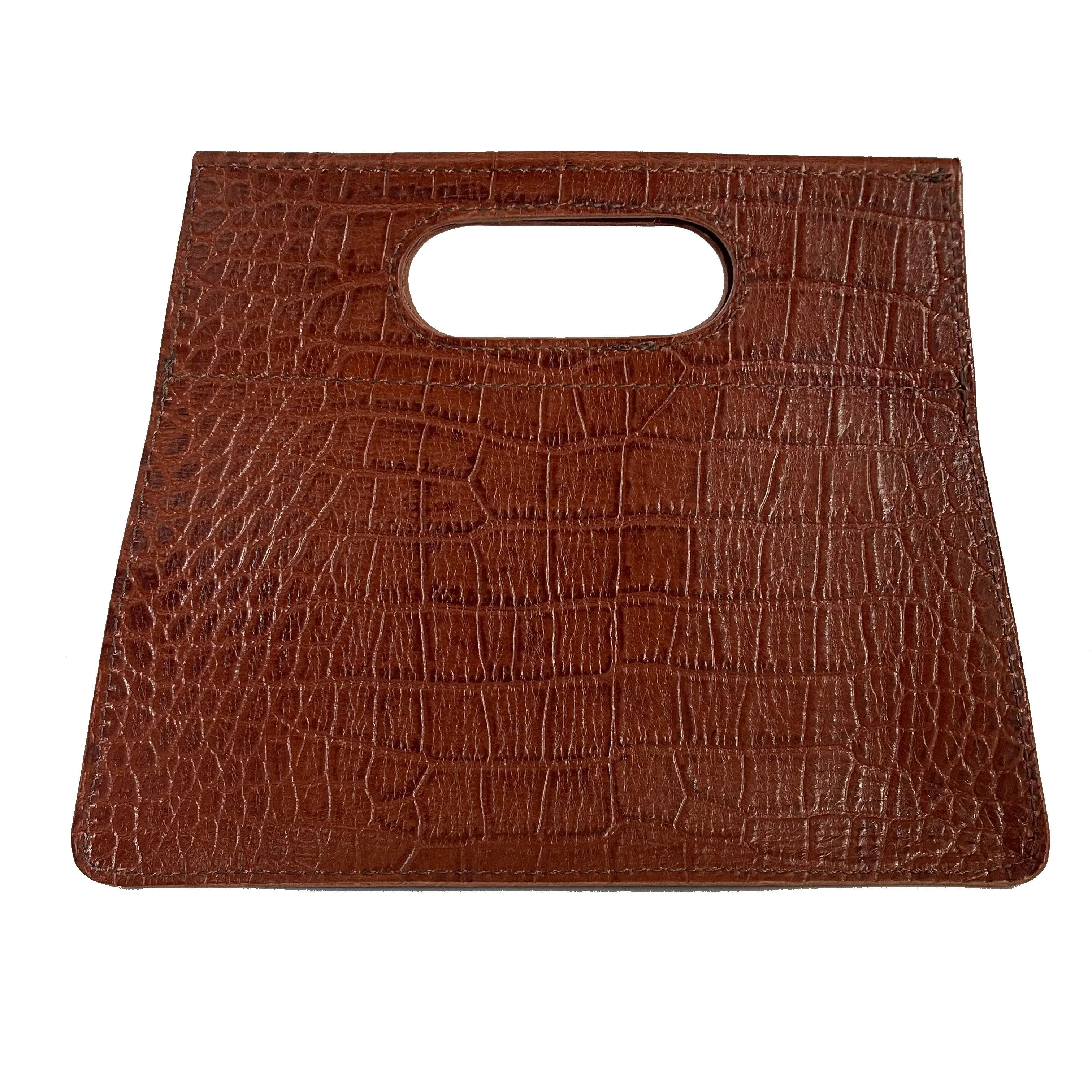 Blue Ridge Croc Embossed Leather Bag