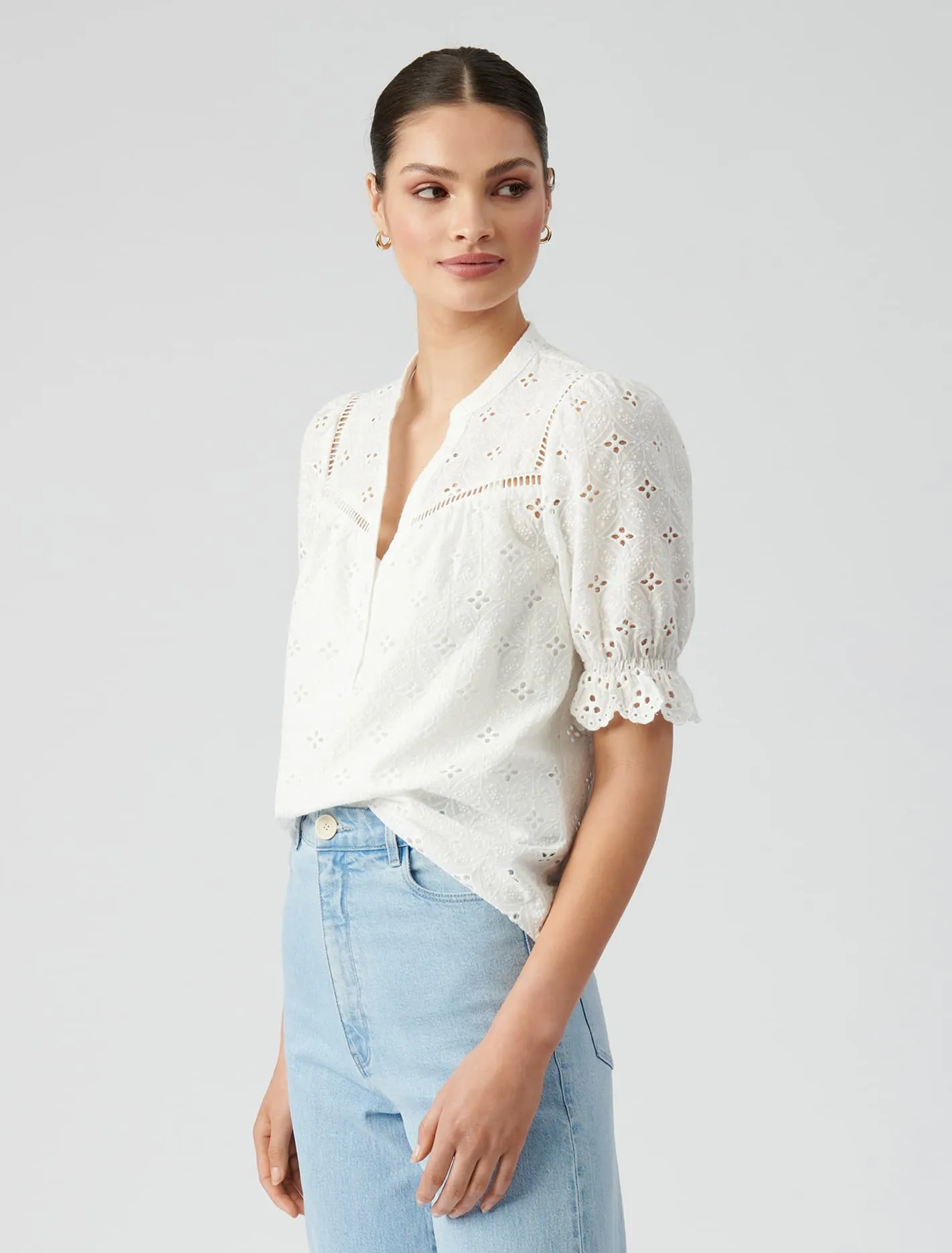 Callie Broderie Blouse