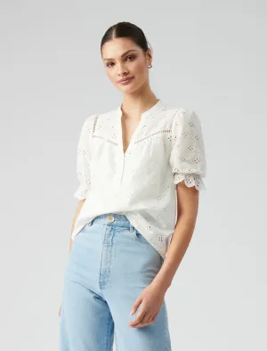 Callie Broderie Blouse