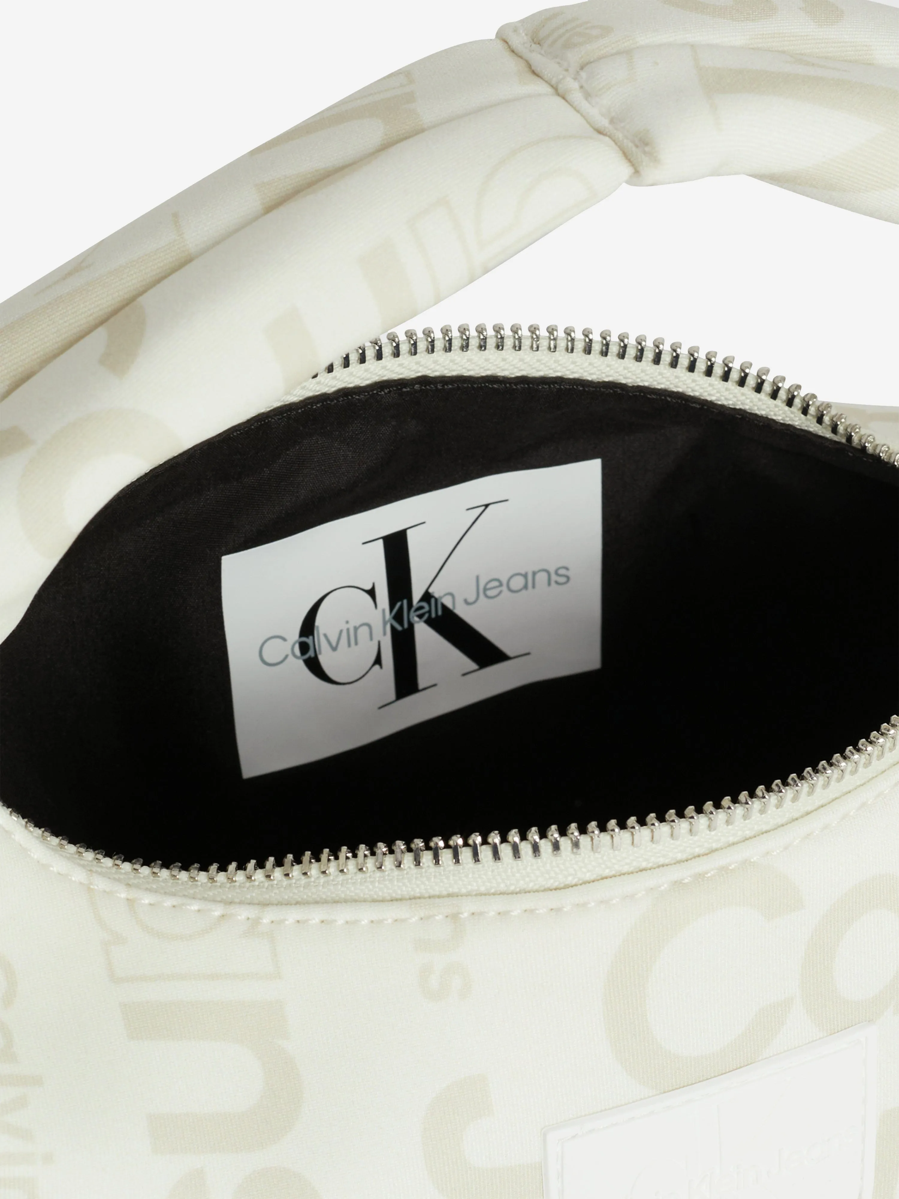 Calvin Klein Kids Logo Shoulder Bag in Beige