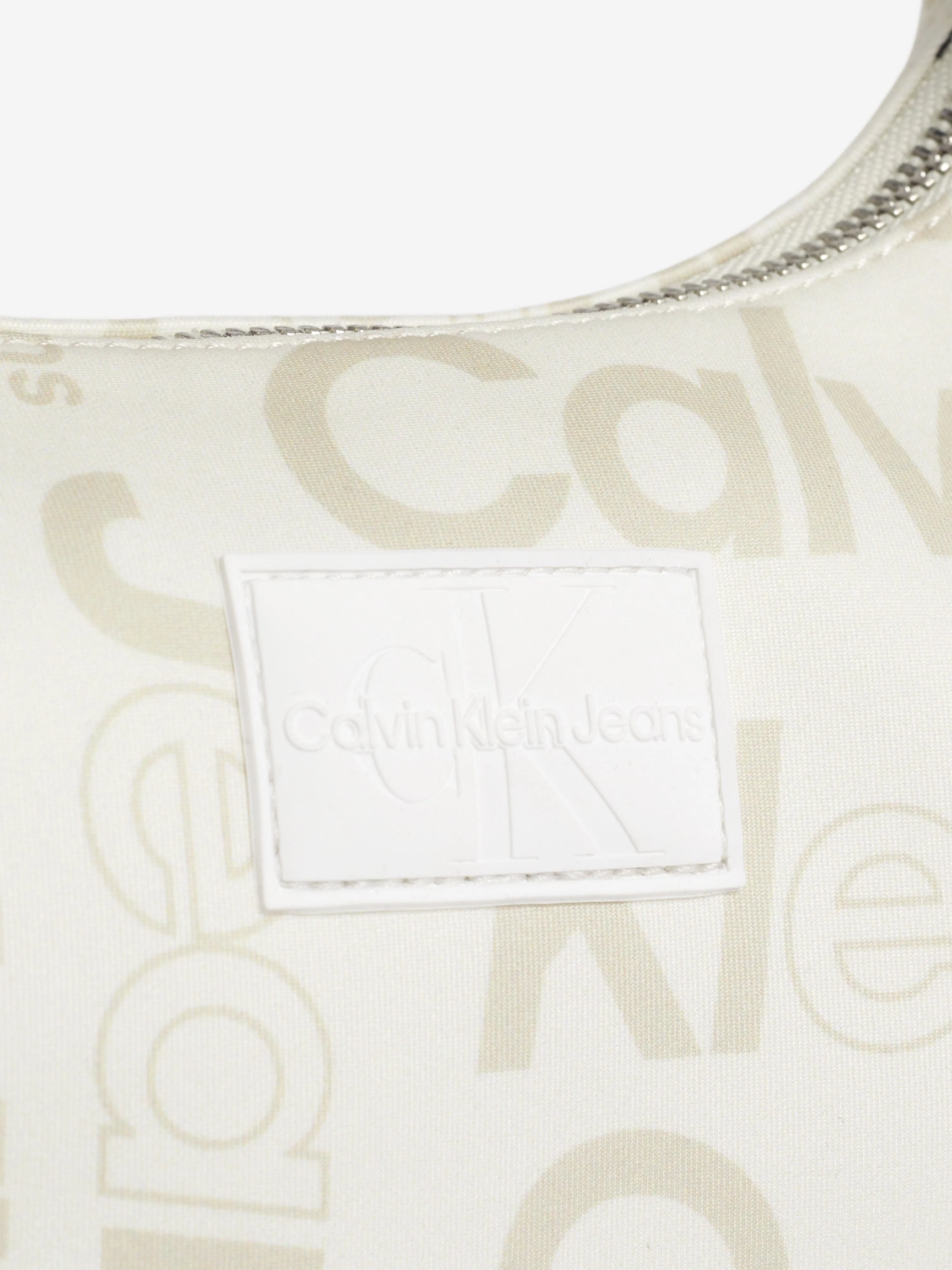 Calvin Klein Kids Logo Shoulder Bag in Beige