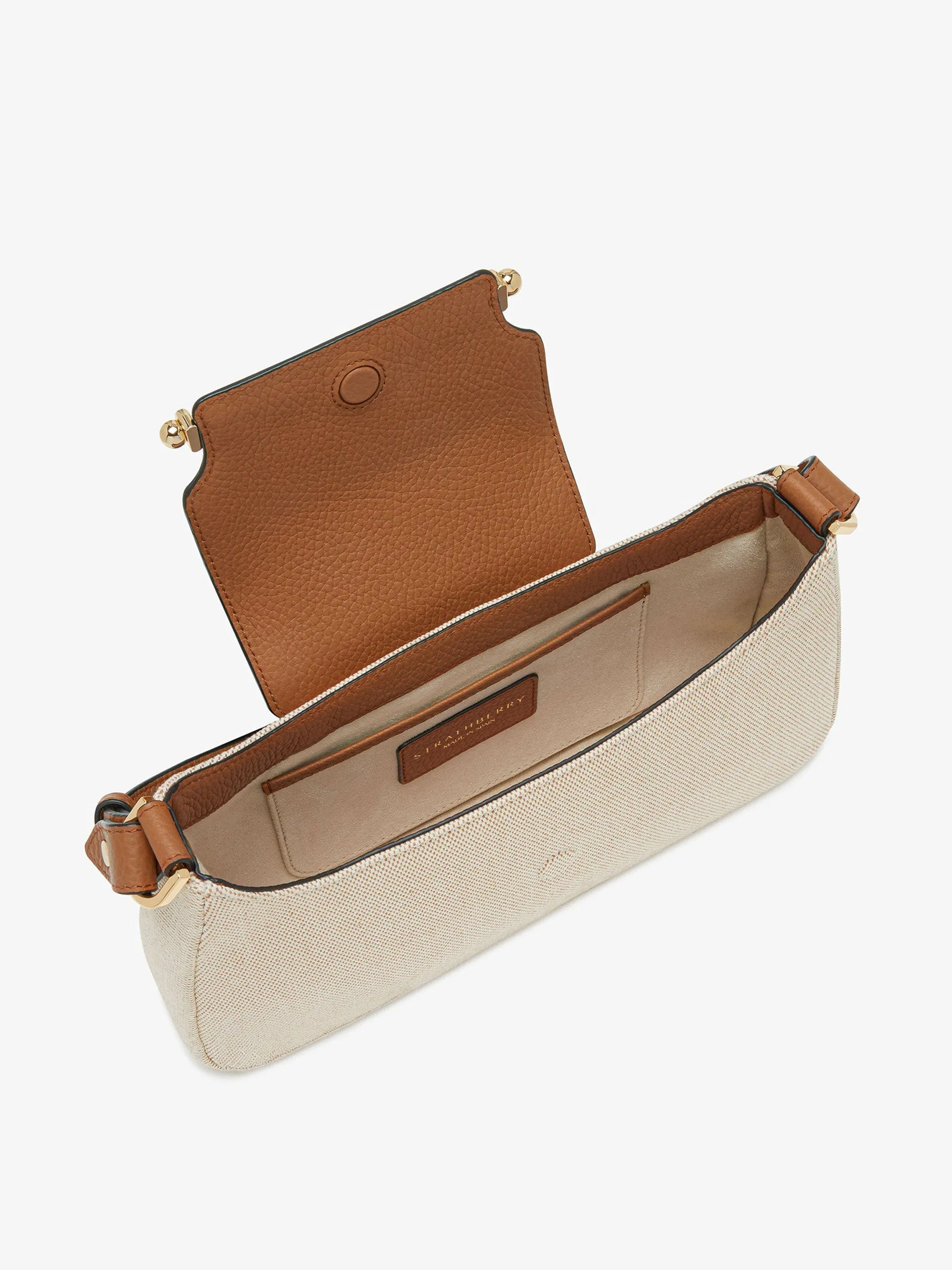 Canvas, ecru, tan Multrees Omni shoulder bag