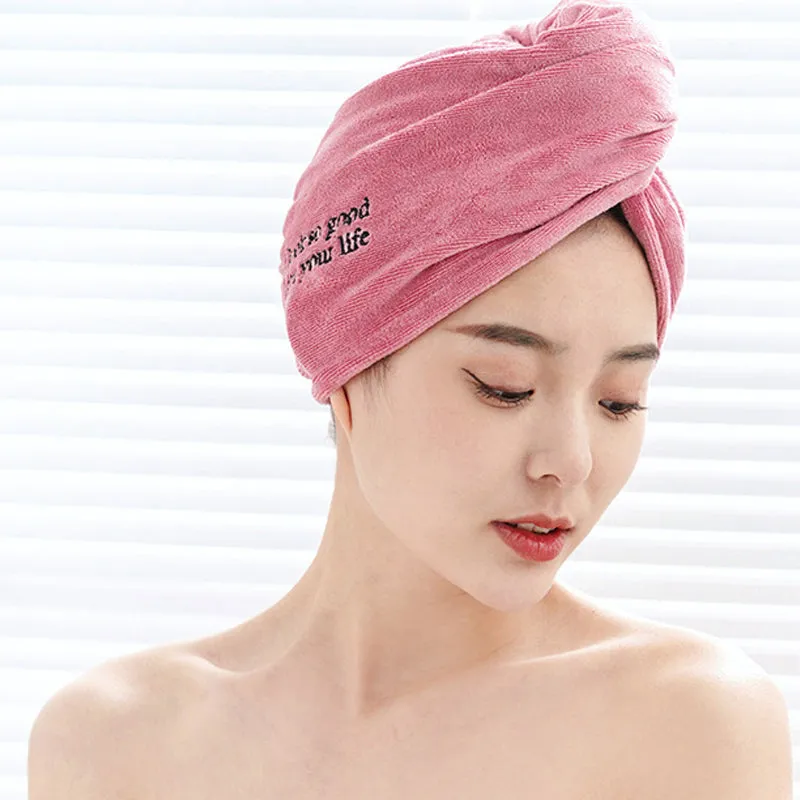 Cartoon Absorbent Thick Coral Fleece Dry Hair Towel