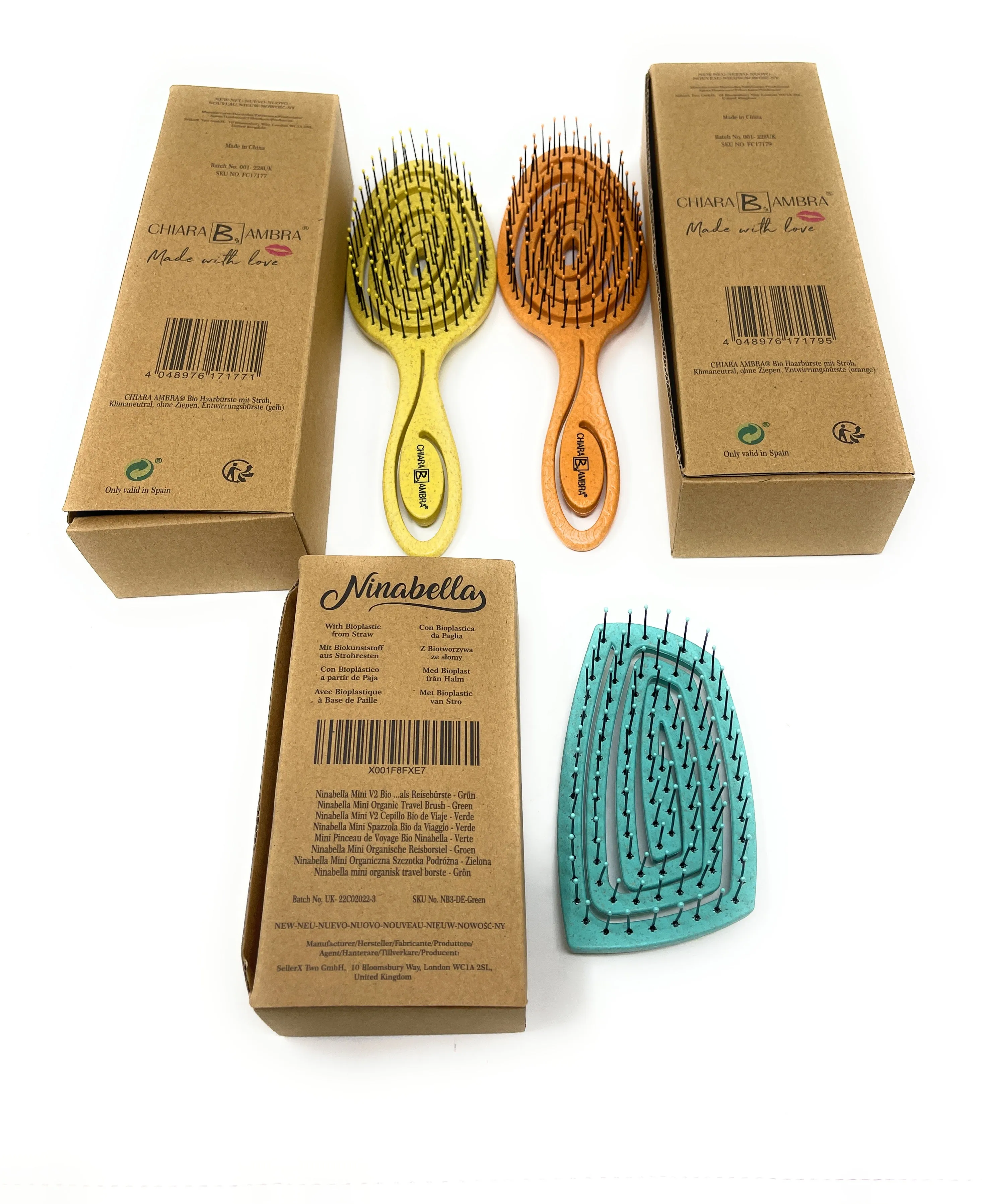 CHIARA AMBRA Detangling Hair Brush Set