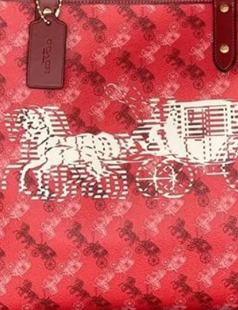 Coach Reversible City Tote With Horse and Carriage Print