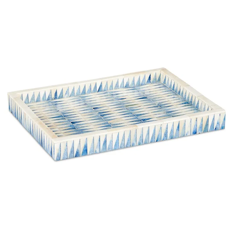 Coastal Blue and White Serving Tray