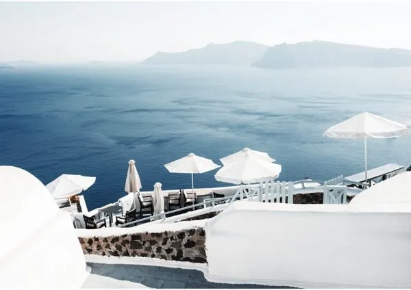 Coastal Santorini Wall Art