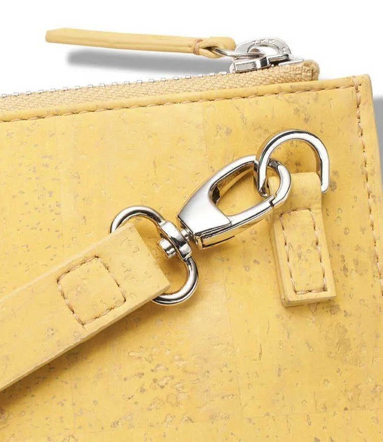 Cork Pouch Bag col. yellow