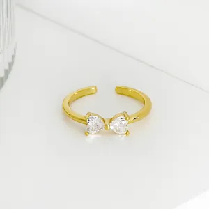 Crystal Bow Ring - Clear