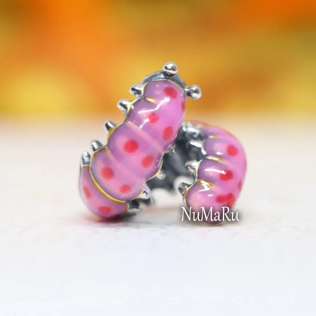 Cute Curled Caterpillar Charm 790762C01