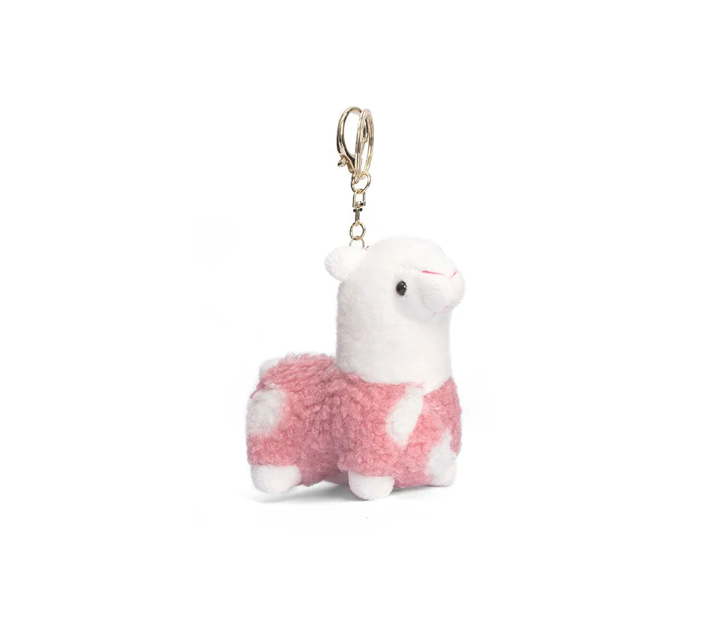 Cute Plush Alpaca Keyring