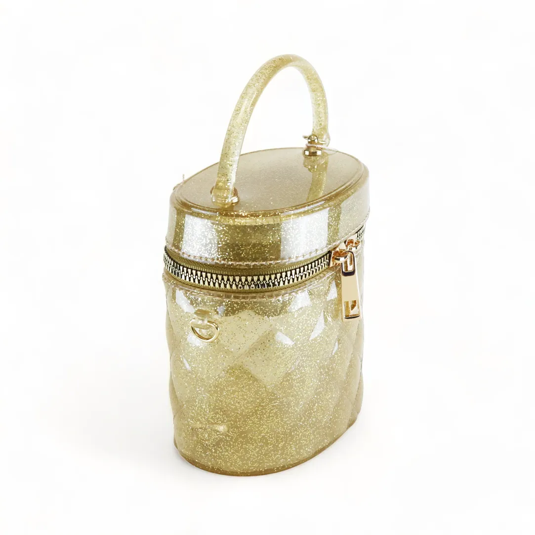 Cylindrical Jelly Purse - Gold