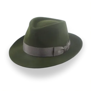 Dark Green Fedora Hat for Men in Premium Fur Felt | The Hunter