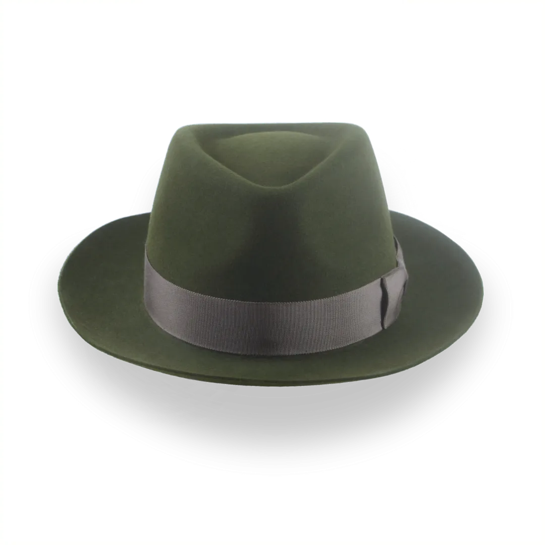 Dark Green Fedora Hat for Men in Premium Fur Felt | The Hunter