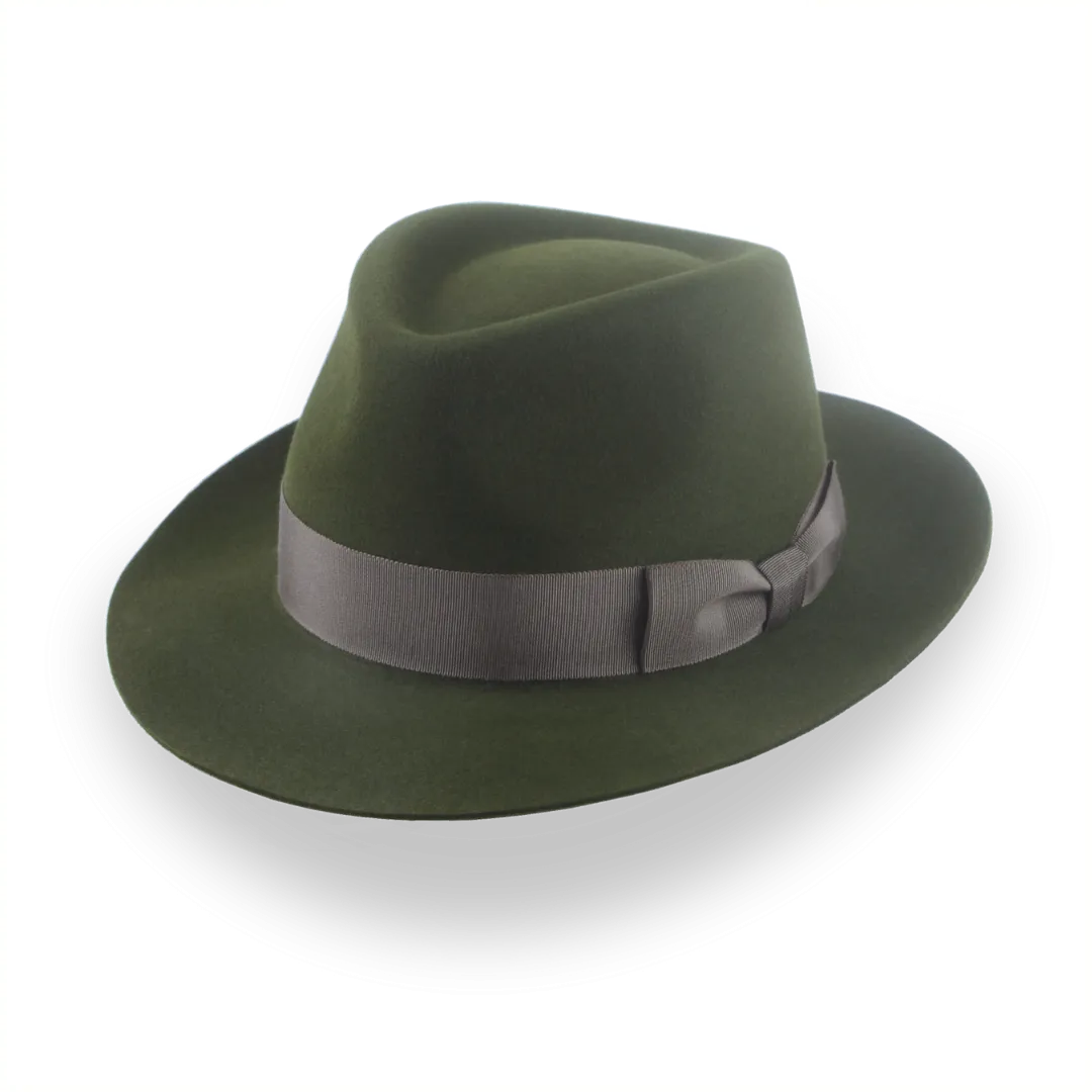 Dark Green Fedora Hat for Men in Premium Fur Felt | The Hunter