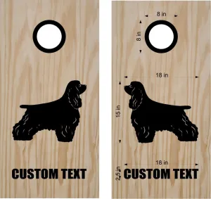 Dog Cocker Spaniel Cornhole Decal Set Boards Bean Bag Toss Sticker