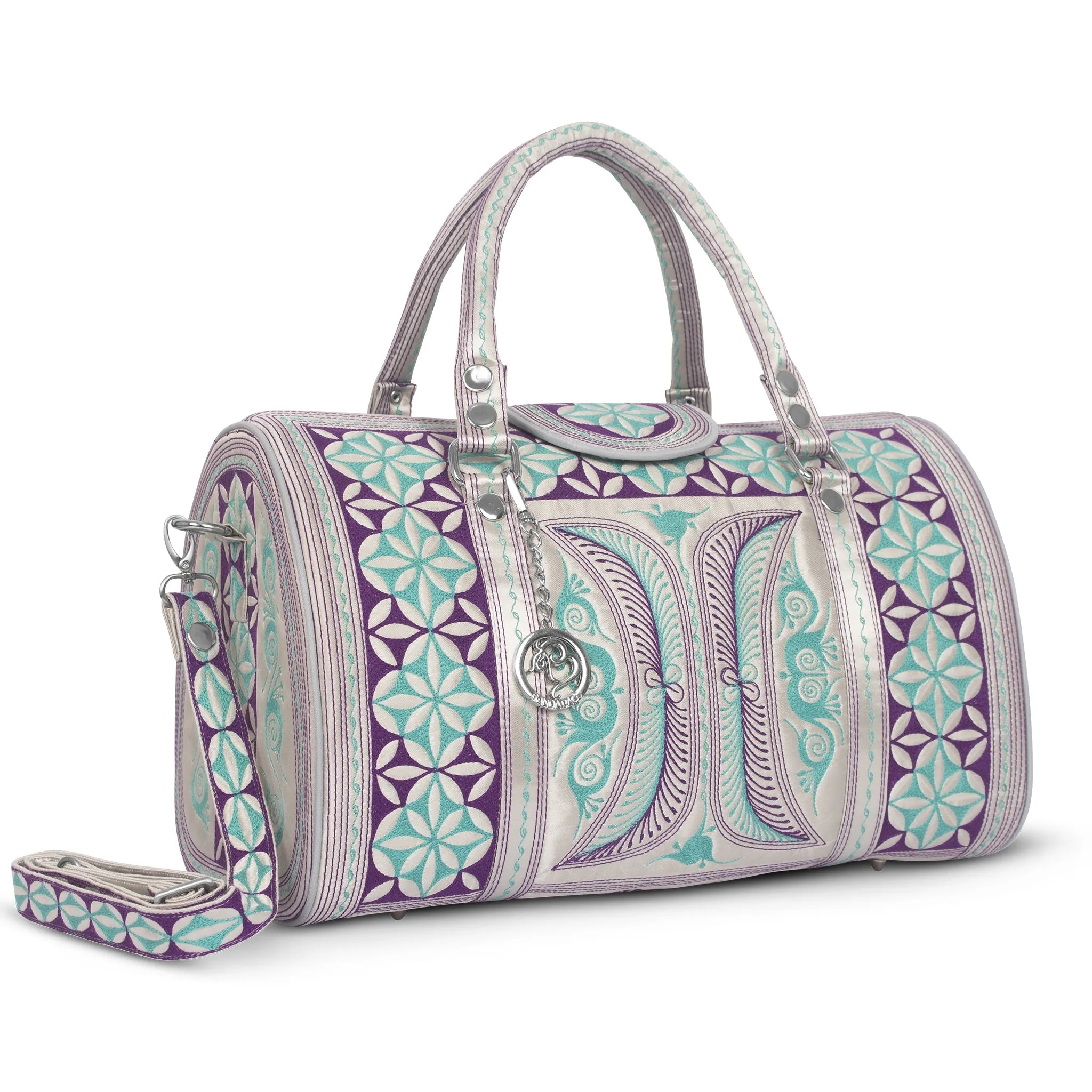 Embroidered Mini Weekender Bag