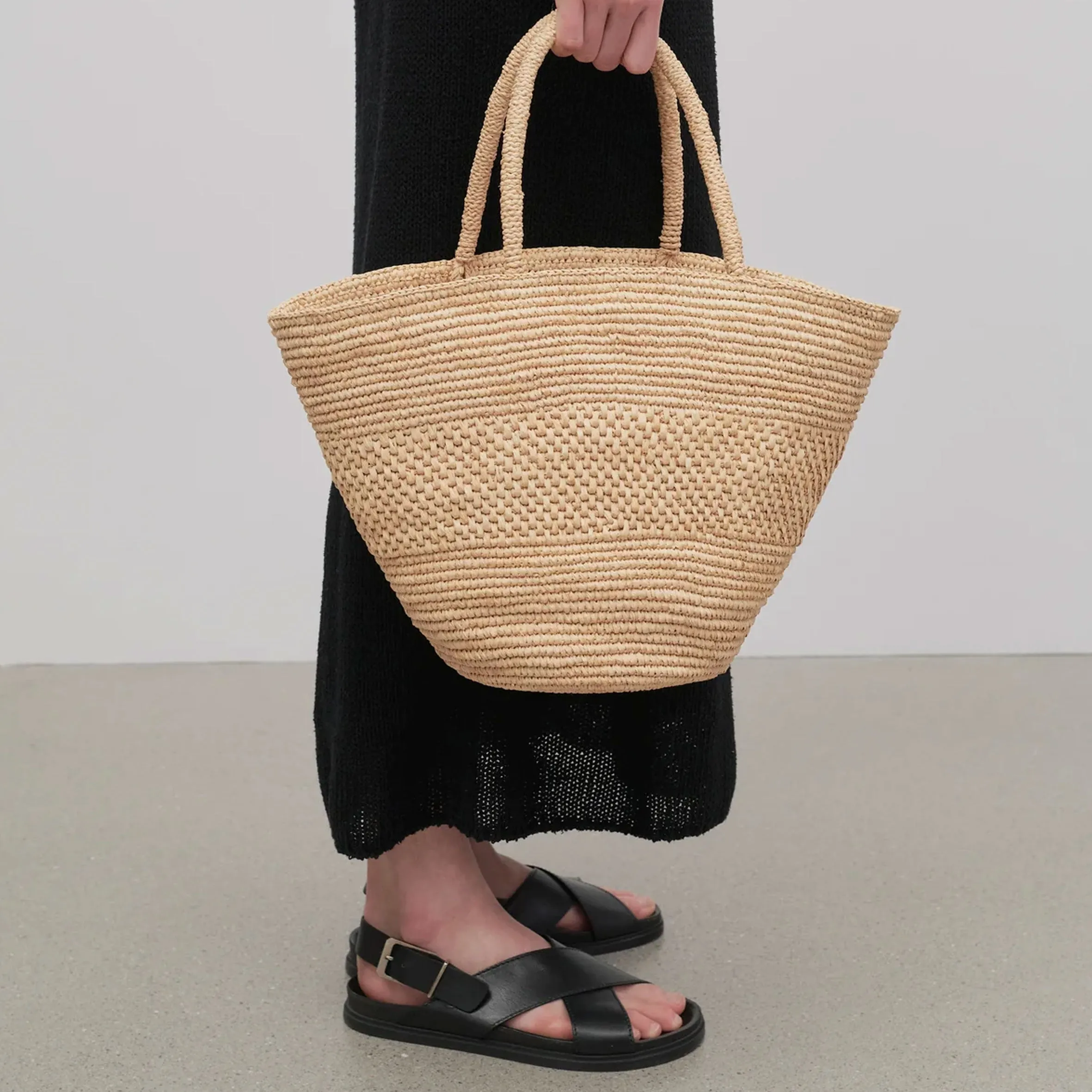 Emilie Raffia Basket, Natural