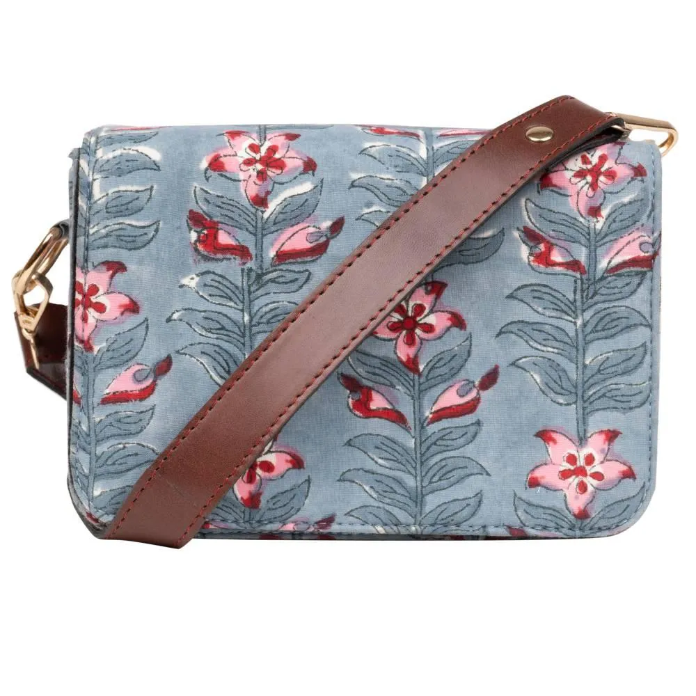 Fades Sea Blockprinted Cross Body Bags