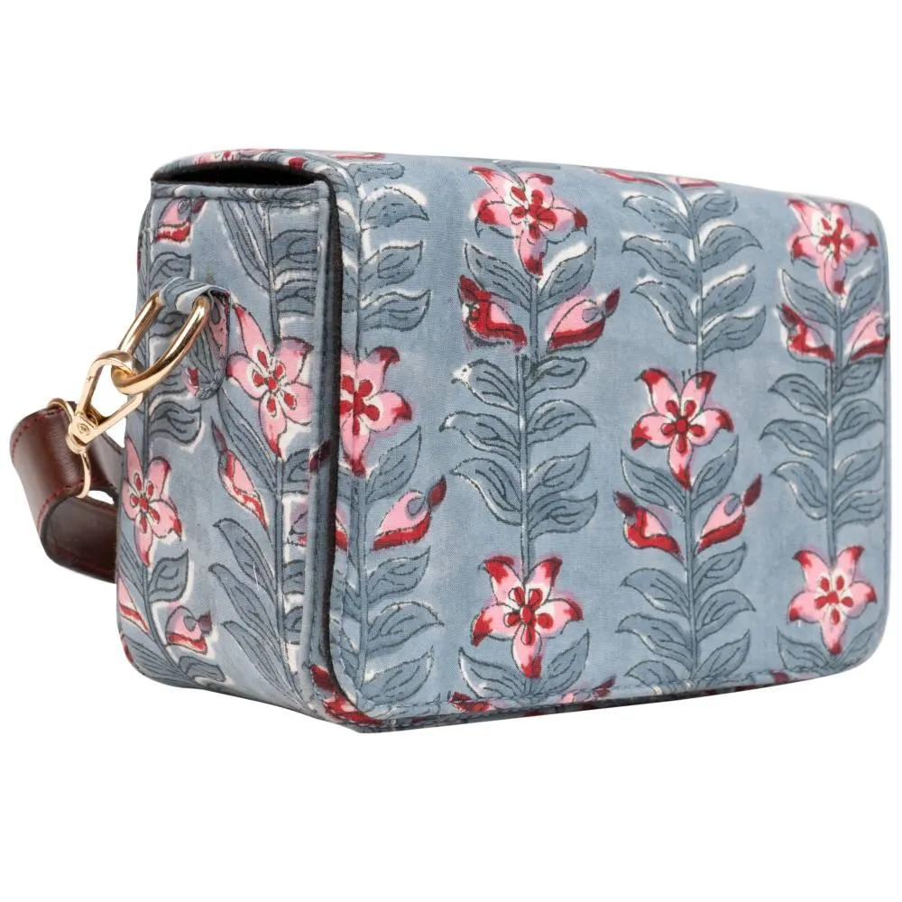 Fades Sea Blockprinted Cross Body Bags