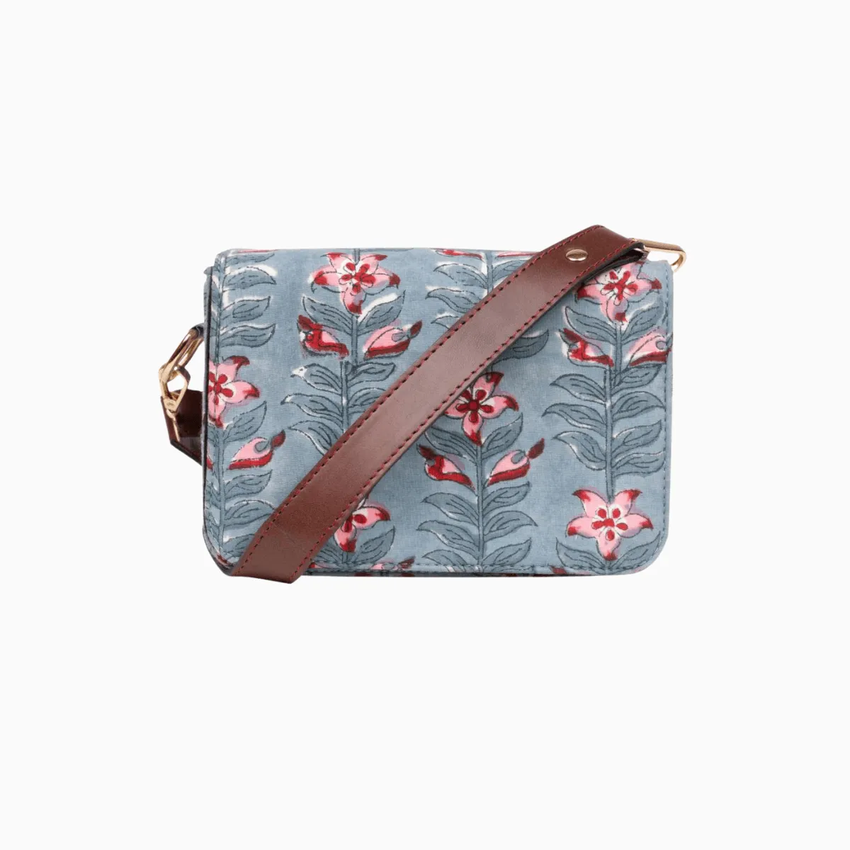 Fades Sea Blockprinted Cross Body Bags