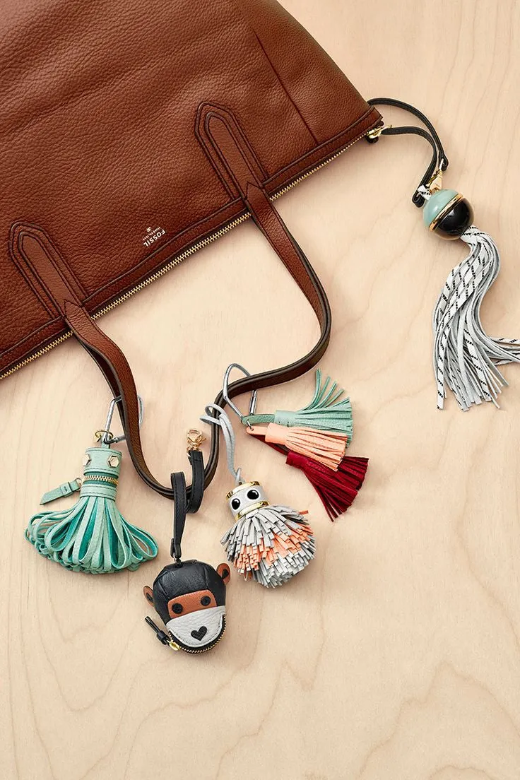 Fossil Monkey Bag Charm - Tomato