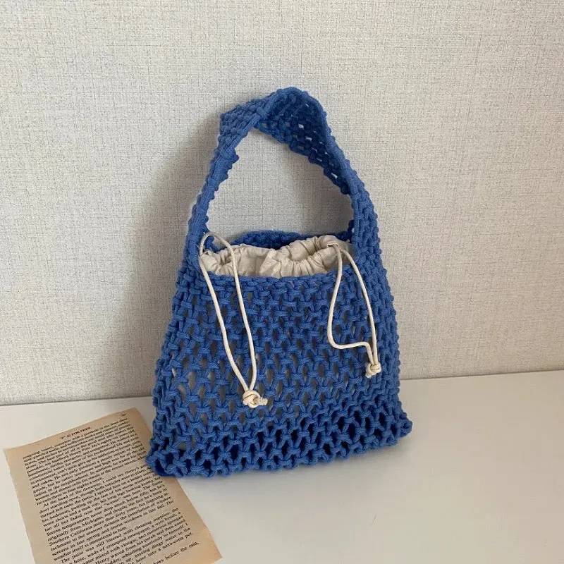 Handmade Summer Crochet Woven Mesh Bag - Assorted Colors