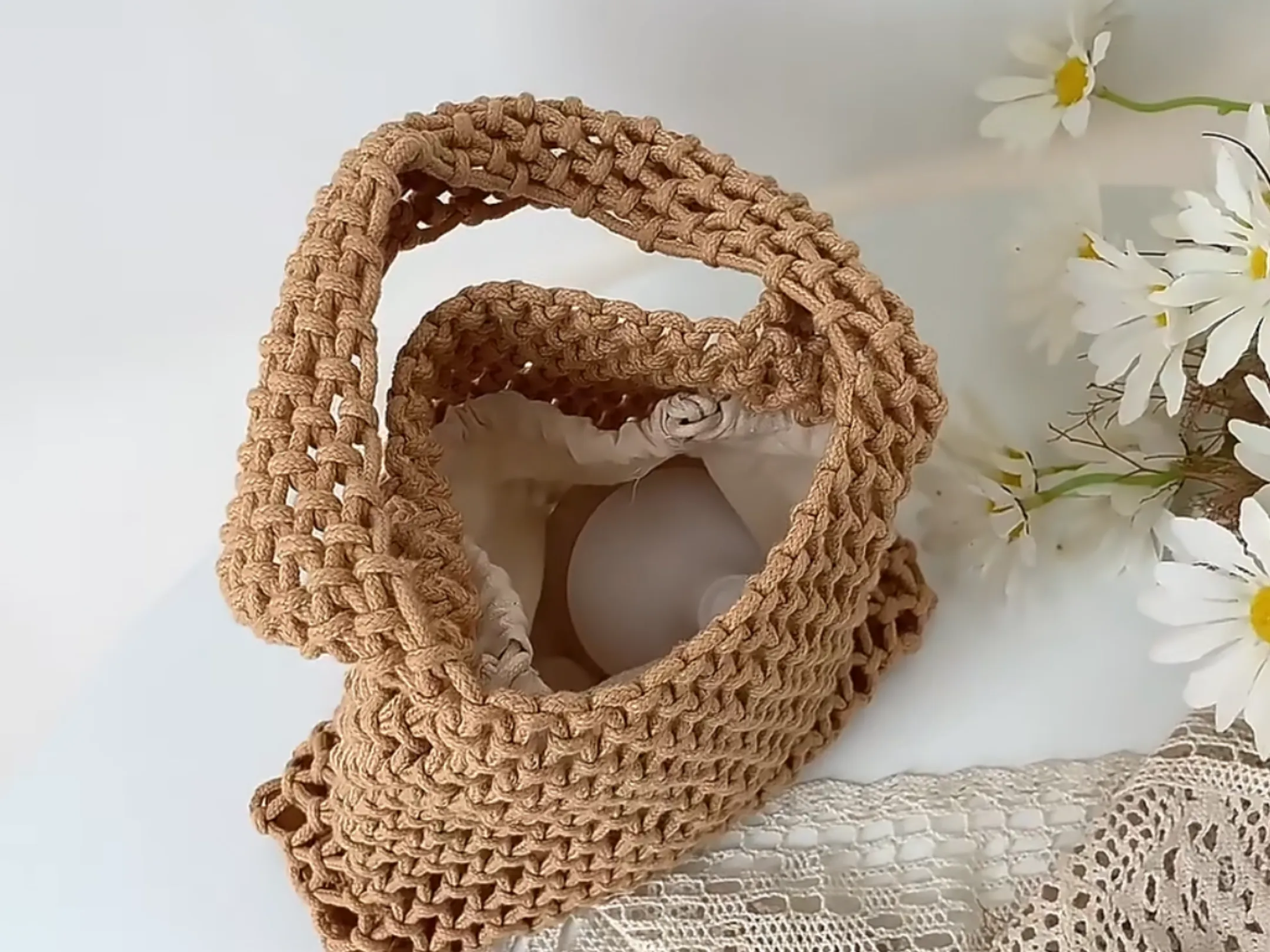 Handmade Summer Crochet Woven Mesh Bag - Assorted Colors