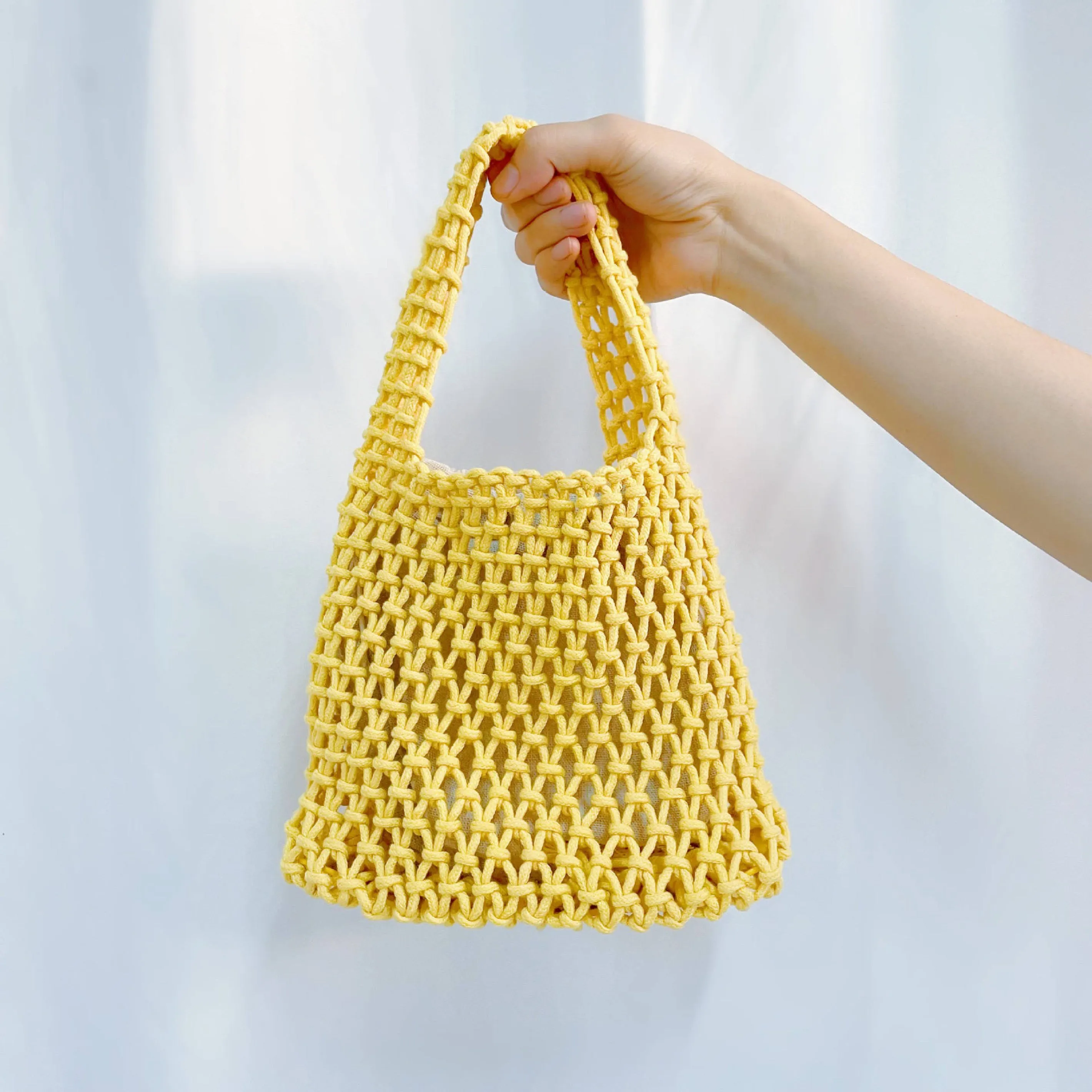 Handmade Summer Crochet Woven Mesh Bag - Assorted Colors