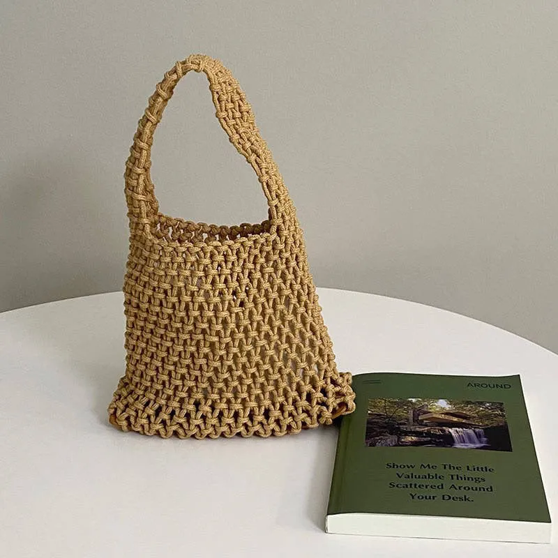 Handmade Summer Crochet Woven Mesh Bag - Assorted Colors