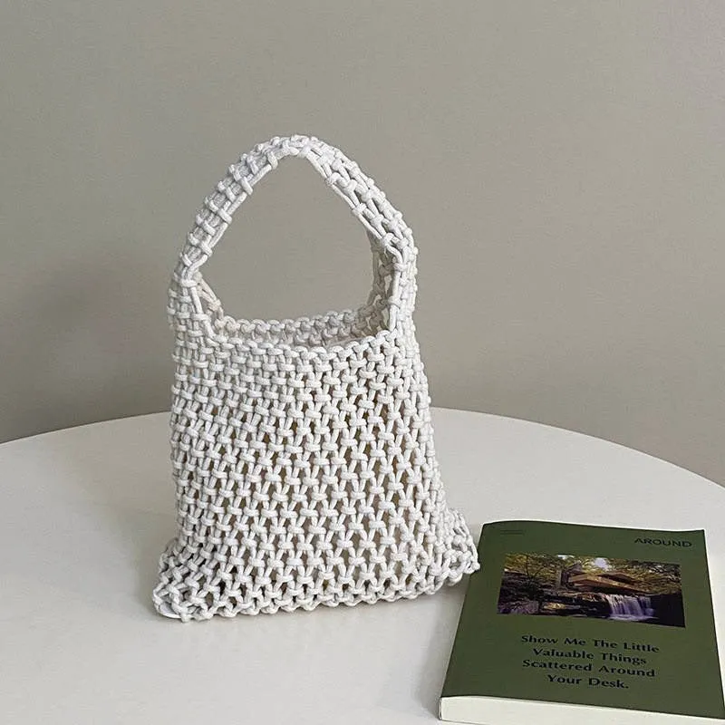 Handmade Summer Crochet Woven Mesh Bag - Assorted Colors